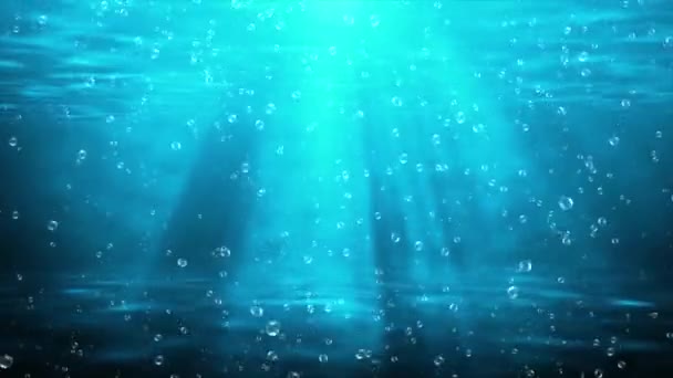 Pęcherzyki powietrza wody pod wodą błyszczący płyn fizz co2 4K 3D Zielony ekran pętla Animacja. — Wideo stockowe