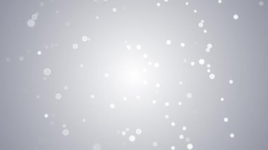 4K 3D Temiz beyaz parçacık tozu döngüsü arka planı.