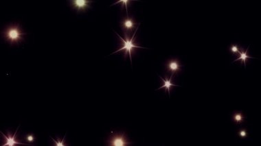 Kara Döngü Arkaplanı Üzerine Birçok Işık Işığı Efekti