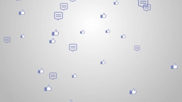 Like and share icon Flying Loop Animation. — Stock Video