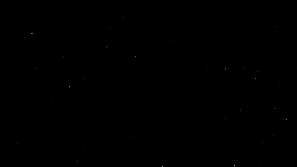 Fehér Csillag por részecskék repül lassított felvétel a levegőben hosszan lassan hurok Animáció. — Stock videók