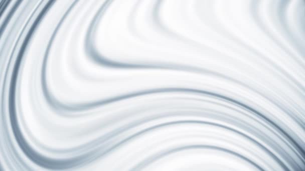 3D weiße abstrakte Muster flüssiger Wellen Welle 4k nahtlose Schleifenanimation. — Stockvideo