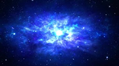 Hiper başka bir galaksiye taşınıyor. Işık hızı, hareketli neon ışınlar döngü animasyonu.