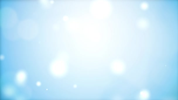 Abstrakt blå oskärpa lysande partiklar Djup Mjuk vit Loop Animation Bakgrund. — Stockvideo