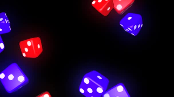 Casino Chips Glowing Rolling Girando en fondo blanco. Animación loopable sin fisuras. — Vídeo de stock