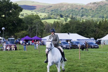 Loweswater, Cumbria, Birleşik Krallık. 3 Eylül 2023. Hayvanlı yerel çiftçilerin köy çiftliği gösterisi.