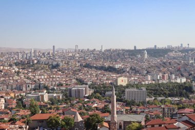 Wide panorama of Ankara skyline with modern towers and hills under clear sky. 29 August 2025, Ankara, Turkey. Editorial use only.