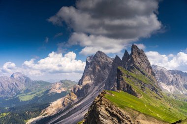 Odle Dağı 'nın tepeleri (Geisler Grubu), Seceda, Dolomitler, İtalya
