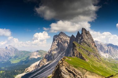 Odle Dağı 'nın tepeleri (Geisler Grubu), Seceda, Dolomitler, İtalya