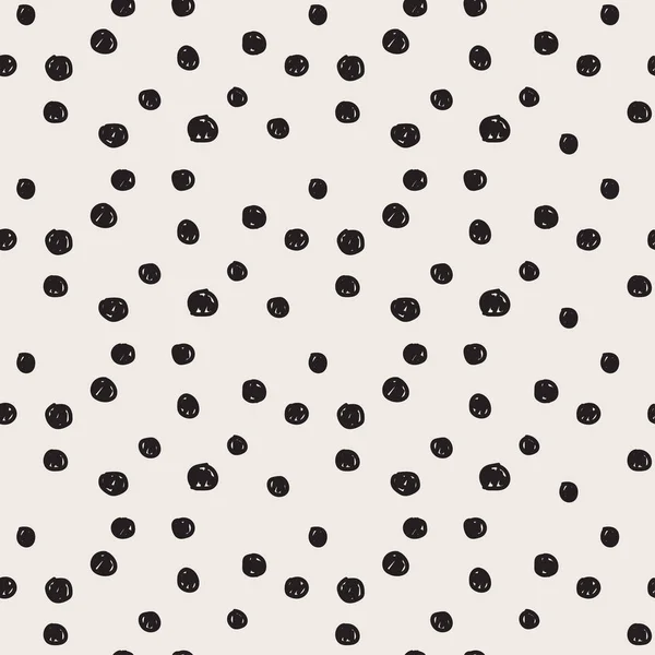 Seamless monochrome pattern with dots. Vector repeating texture. — Διανυσματικό Αρχείο