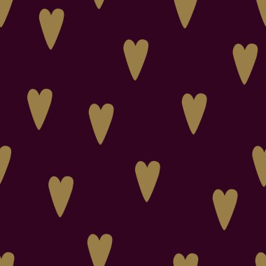 Dikişsiz koyu kırmızı kalp deseni. Aşk vektörü arka plan.