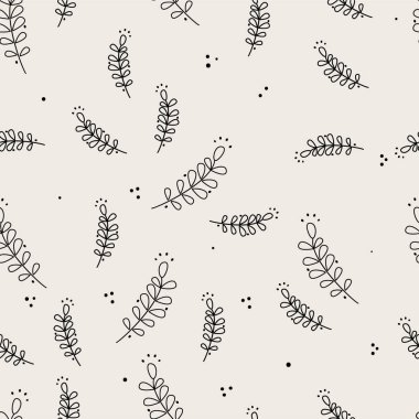 Basit yaprak şekli Dikişsiz desen. Sonbahar basit vektör arka plan.