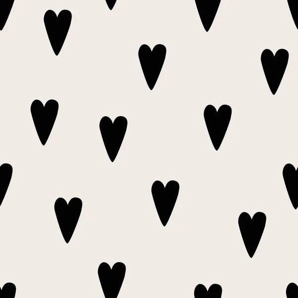 Seamless dark red heart pattern. Love vector background.