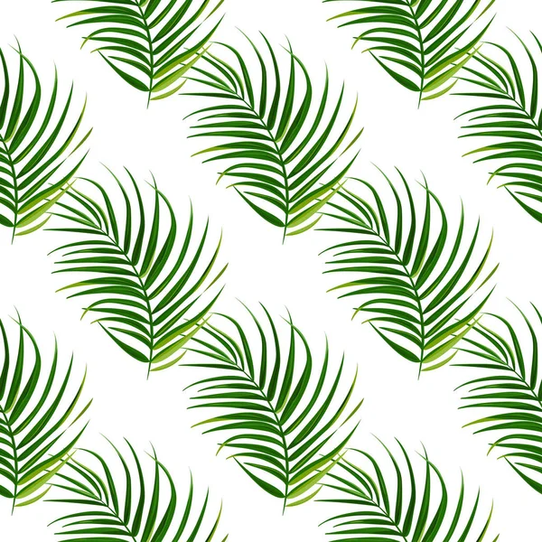 Feuilles de palmier tropical fond. Modèle vectoriel sans couture . — Image vectorielle