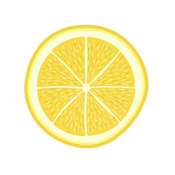 Ilustración del icono del vector de rodajas de limón sobre fondo blanco. Fresco icono de limón vector agrio . — Archivo Imágenes Vectoriales