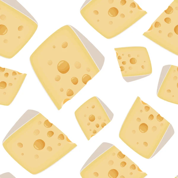 マサダムチーズの背景の大きな部分。食品のシームレスなパターン. — ストックベクタ