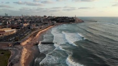 Drone Tel Aviv Jaffa Israel Sahili 'ni vurdu.