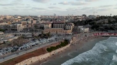 Drone Tel Aviv Jaffa Israel Sahili 'ni vurdu.