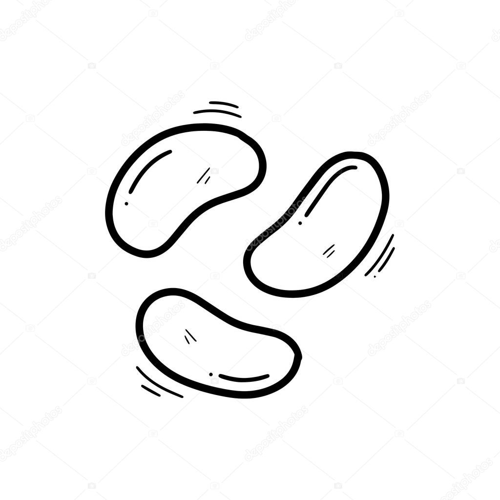 Hand Drawn Jelly Beans Illustration. Doodle Vector. Isolated on White Background - EPS 10 Vector