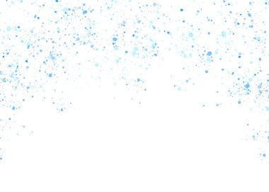 Mavi parıltılı konfeti arka planı, ışıldayan şenlik ışıltısı ve şeffaf arka planda izole edilmiş parlak tatil dekorasyonu.