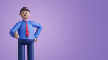 İşadamı 3D Resim Kavramı.