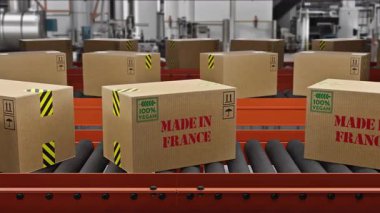 Vejetaryen Gıda Kargo Kutuları Frank Metninde Roller Taşıyıcıda Yapıldı