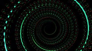 Psikedelik Soyut Vj Neon Arkaplanı