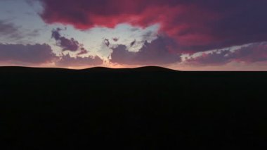 Issız bir çölde gün batımı