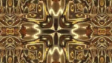 Soyut Trippy Altın Kaleydoskop