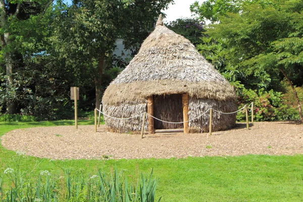 Traditional Polynesian hut in a park