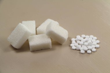 Sweetener tablets and sugar cubes clipart