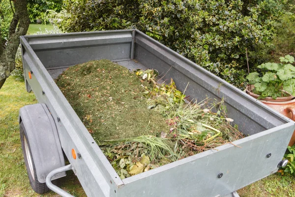 Trailer full of garden waste