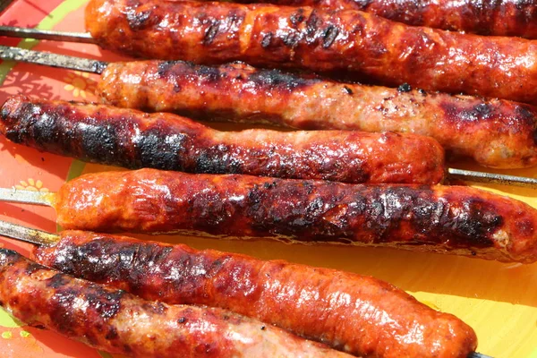 Merguez egy tányérra — Stock Fotó