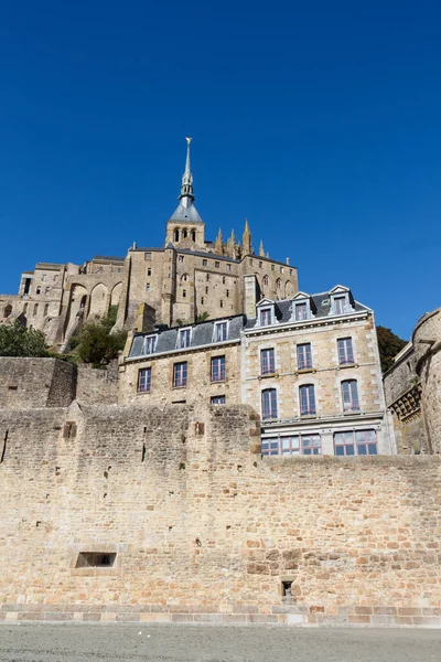 Abadia Muralha Monte Saint Michel — Fotografia de Stock