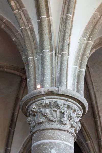 Detalle Una Columna Abadía Del Mont Saint Michel — Foto de Stock