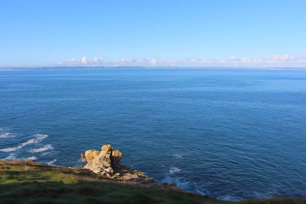 Wybrzeże Bretanii Słoneczny Dzień — Zdjęcie stockowe