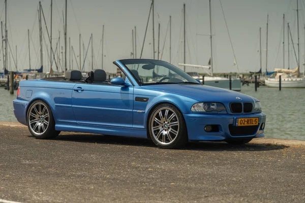 Netherlands May 2018 Convertible Bmw E46 Standing Outdoors Ijsselmeer Sunny — Stock Photo, Image