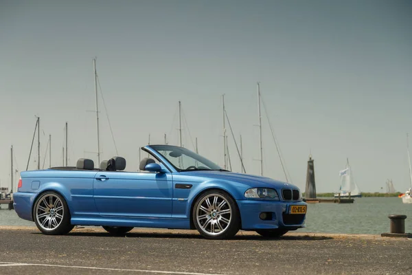 Netherlands May 2018 Convertible Bmw E46 Standing Outdoors Ijsselmeer Sunny — Stock Photo, Image