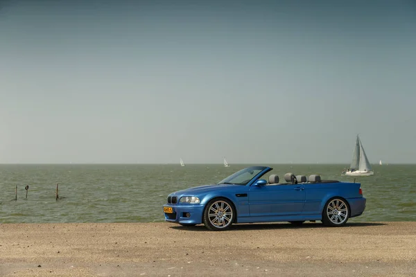 Netherlands May 2018 Convertible Bmw E46 Standing Outdoors Ijsselmeer Sunny — Stock Photo, Image