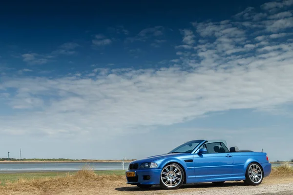 Netherlands May 2018 Convertible Bmw E46 Standing Outdoors Ijsselmeer Sunny — Stock Photo, Image