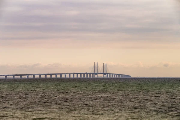 Most Kontynencie Między Malmo Szwecja Kopenhaga Dania — Zdjęcie stockowe