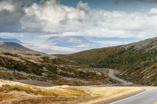Норвезька Роуд Краєвид Осінні — стокове фото