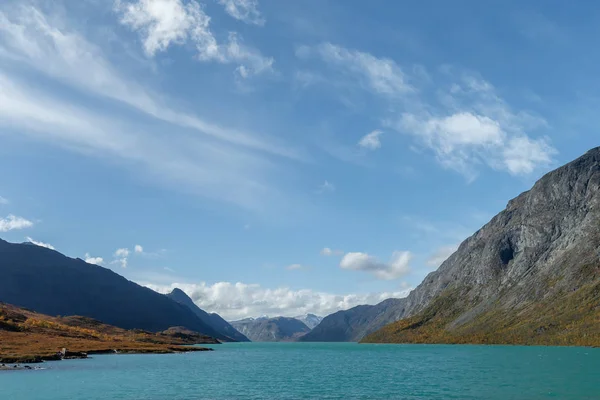 Paisagem Livre Noruega Belas Cores Outono Como Verão Indiano — Fotografia de Stock