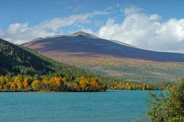 Outdoor Landschap Van Noorwegen Mooie Herfst Kleuren Die Het Als — Stockfoto