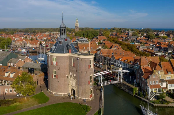 Países Bajos Octubre 2018 Ciudad Enkhuizen Situado Ijsselmeer Visto Desde — Foto de Stock