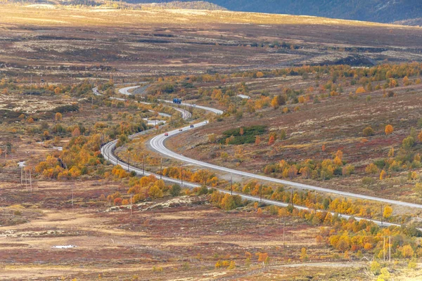 Drogi Przez Norweski Natura — Zdjęcie stockowe