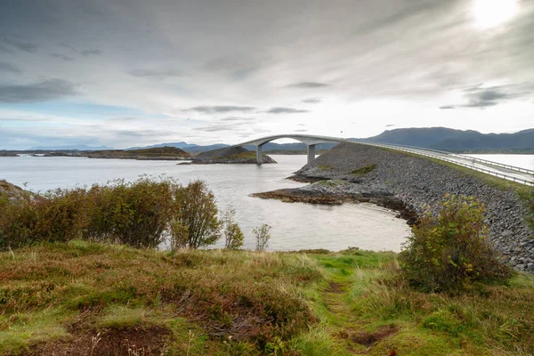 Atlantic Road Národní Turistické Trasy Norsko — Stock fotografie