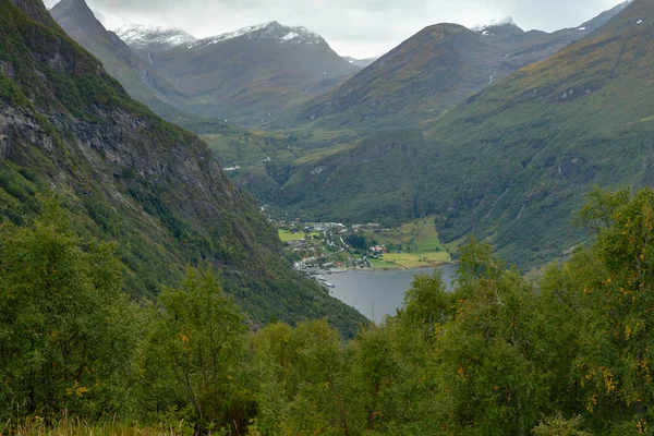 View Geirangerfjord Autumn — Stock Photo, Image