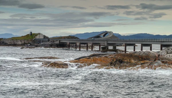 Atlantic Road Národní Turistické Trasy Norsko — Stock fotografie