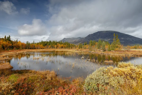 Norwegisches Natur Und Landschaftsbild Herbst Mit Schönen Farben — Stockfoto